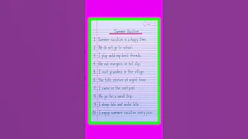 Summer Vacation Essay 10 Lines Essay On Summer Vacation Summer Vacation Essay In English Essay 