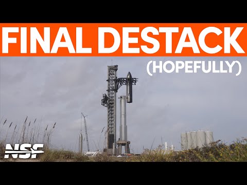 Ship 25 Destacked Ahead of Starship Flight 2 | SpaceX Boca Chica