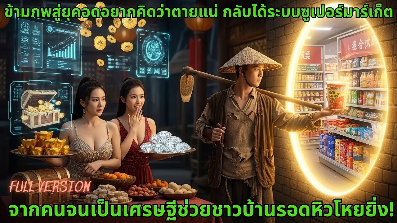 ข้ามภพสู่ยุคอดอยากคิดว่าตายแน่ กลับได้ระบบซูเปอร์มาร์เก็ต จากคนจนเป็นเศรษฐีช่วยชาวบ้านรอดหิวโหยยิ่ง!