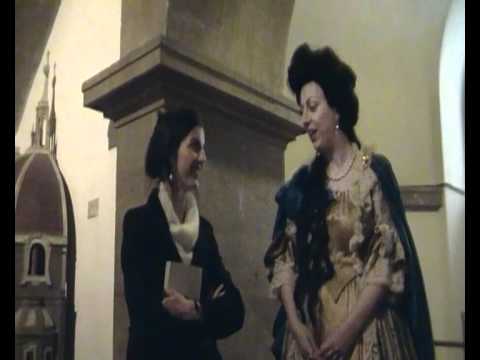 Anna Maria Luisa de' Medici dialoga coi visitatori