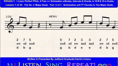 Part 6b. LESSON 1 of 32, The Do_C Major Scale. EAR TRAINING EXERCISES