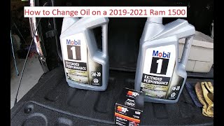 How to change your own oil! 2021 Ram 1500 5.7 Hemi