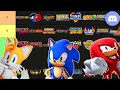 Sonic tails and knuckles make a sonic games tier list parts 1  2