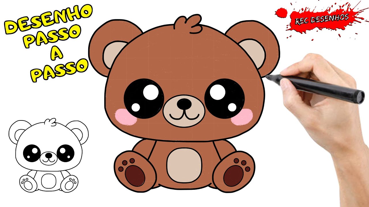 Como Desenhar Um Urso Fofo Passo A Passo