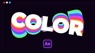 Colorful Text Animation | After Effects Tutorial | No Third Party Plugin screenshot 5