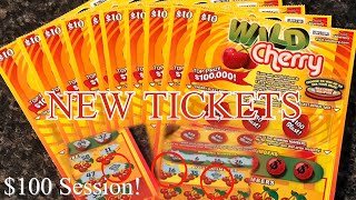 Wild Cherry From Iowa Lottery scratcher 😱 10 tickets session 👍😁