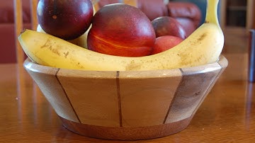 Segmented Woodturning - How to Turn a Fruit Bowl Video - Wood Lathe Methods - Part 1