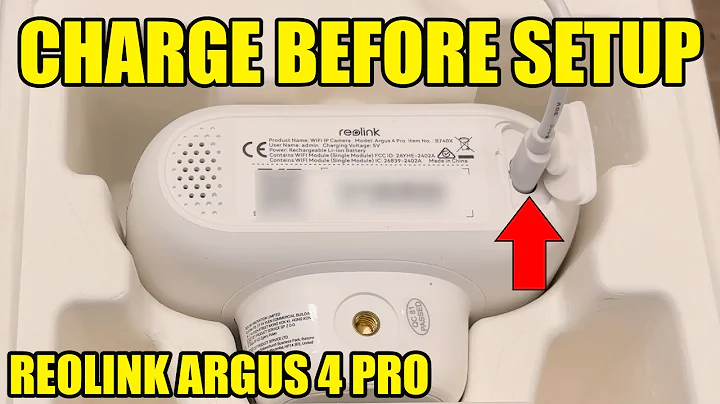 Reolink Argus 4 Pro: How to Charge the Camera Before Setup (Quick Guide)