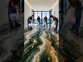 Luxury Emerald Green Metallic Epoxy Floor | 3D Marble Flooring Design | High Gloss Resin Floor