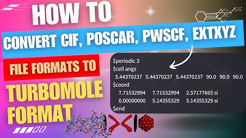How to convert CIF, POSCAR, XYZ, PWSCF to TURBOMOLE Coord File Format? [TUTORIAL]