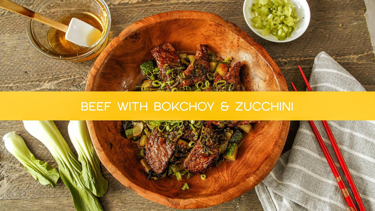 Sirloin Steak with Bok Choy & Zucchini Fabio's Kitchen Season 5