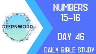 Numbers: Bible Study (Chapters 15-16)