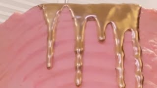 How to Make Metallic  Gold Drip. طريقة عمل صوص الذهب, Gold Drip