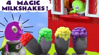 4 MAGIC Pretend Food Milkshakes from the Funlings Toy Food Drive Thru