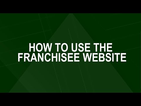 HOW TO USE THE SANTE FRANCHISEE WEBSITE