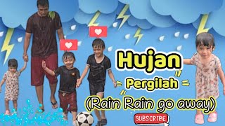 Keseruan mandi hujan | lagu hujan pergilah (rain rain go away) eza aliza