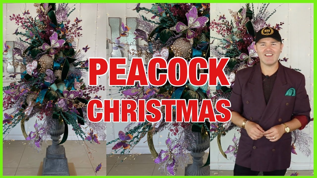 How To Decorate A Peacock Christmas Thee In 4 Easy Steps / Ramon At Home  Christmas 2023 