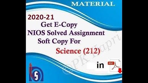 NIOS TMA | Science And Technology 212 | Free Nios Solved Assignment 2020 - 2021 in English for 10th