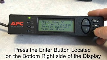 Checking InRow ACRC100 Model, Serial & Firmware Version via Display | Schneider Electric Support