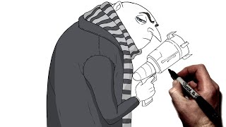 How To Draw Gru | Step By Step | Despicable Me 4