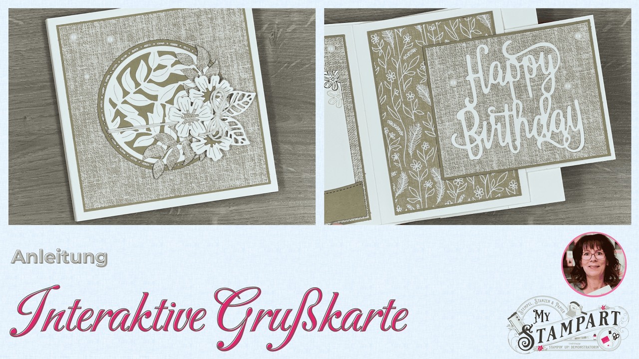 Anleitung interaktive Grußkarte selber basteln mit Frühlingsszenen von Stampin' Up!®