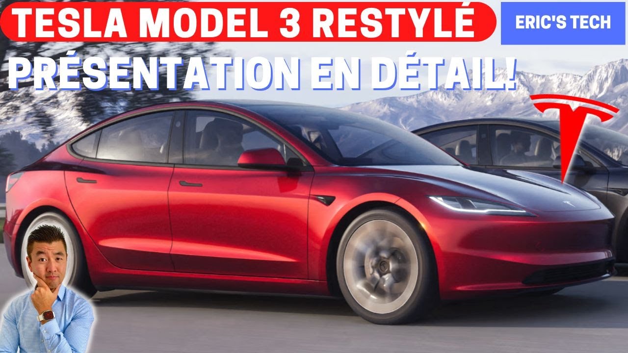 Le Nouveau Tesla Model 3 en détail! 🤩 (Highland - 2024) + comparatif  design extérieur 