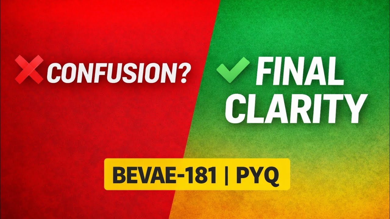 BEVAE-181 EVS PYQ | Confusing Questions Explained | Correct Concepts | IGNOU Exam