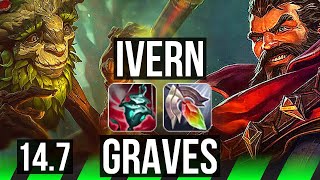 IVERN vs GRAVES (JGL) | Rank 2 Ivern, 2/1/25, 400+ games | JP Grandmaster | 14.7