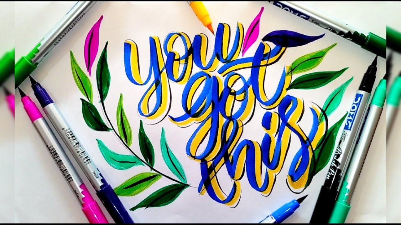 Calligraphy For BeginnersDoms Brush Pen Calligraphy Writing YouTube