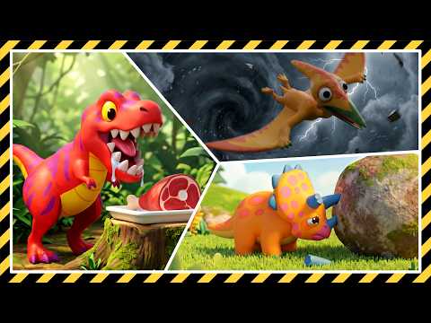 Tim Penyelamat Dino│Episode 1–3│Seri Dinosaurus│Permainan Dinosaurus│POLI TV Bahasa Indonesia