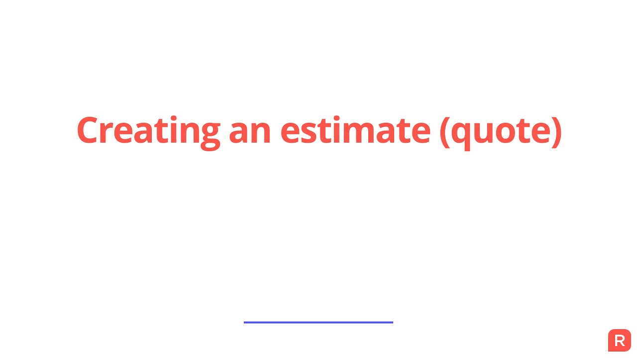 Creating an estimate or quote in Reckon One
