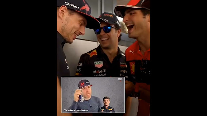 Verstappen, Perez, Sainz and Leclerc watching their parody from Conor Moore