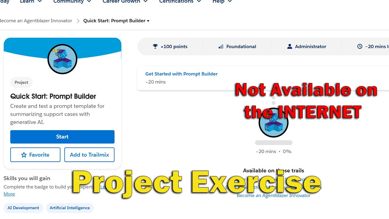 Quick Start Prompt Builder Follow Along Project Exercise