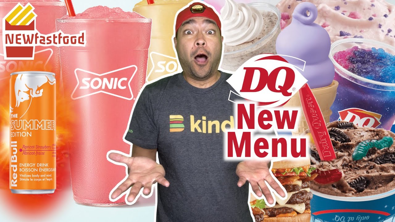 NEW MENU at Dairy Queen and Strawberry Apricot Red Bull Slush at Sonic