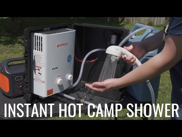 Instant Hot Camp Shower in a Box - YouTube