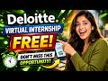 🚨 Deloitte FREE Virtual Internship 😱 | Don’t Miss This Opportunity 💼✨