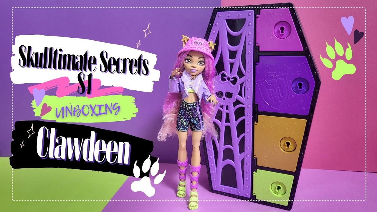 🌙 Unboxing CLAWDEEN Skulltimate Secrets (S1) | Monster High G3 ️ - YouTube
