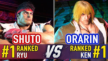 SF6 🤜 Shuto (#1 Ranked Ryu) vs Orarin (#1 Ranked Ken) 🤛 Street Fighter 6 High Level Gameplay