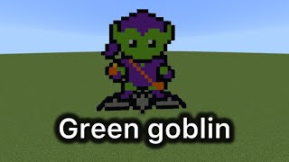 Minecraft Pixel Art: Green Goblin Tutorial 