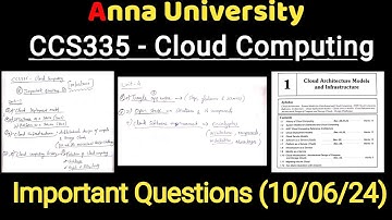 ccs335 Important questions | cloud computing | anna university | latest | April may 2024