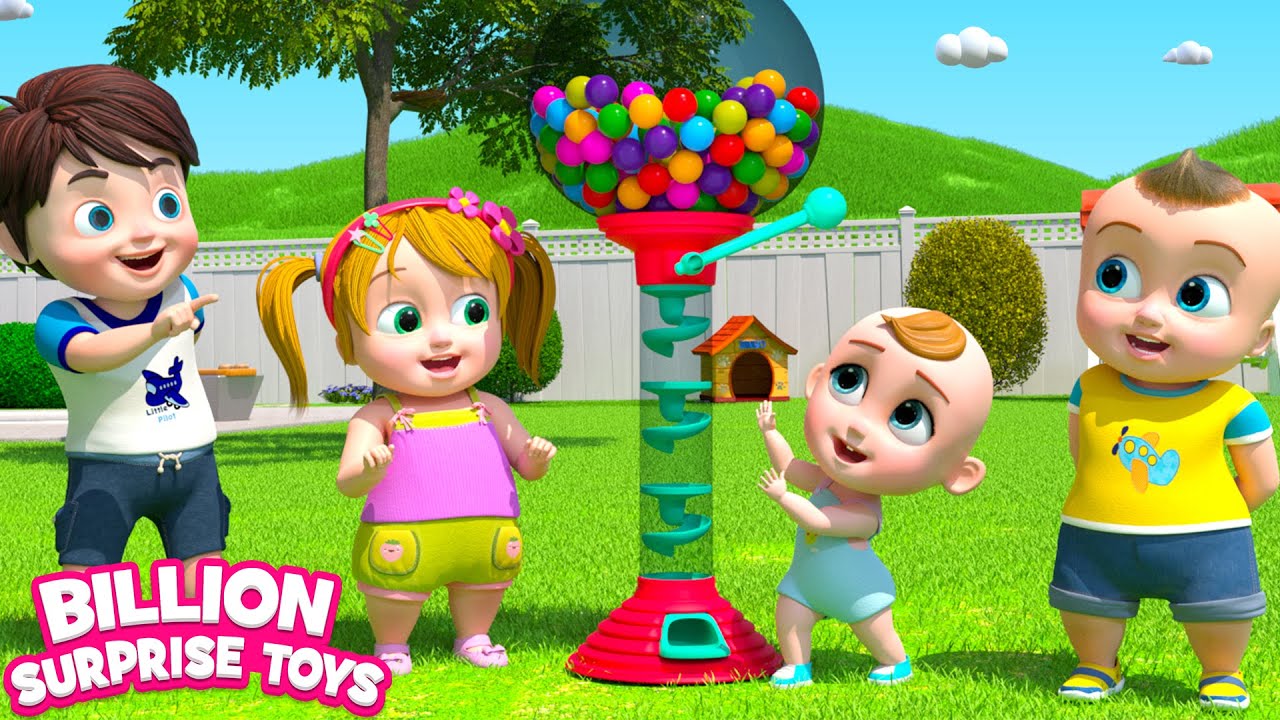 ⁣Chiya is here with a huge gumball machine! Educational Funny Show for Kids