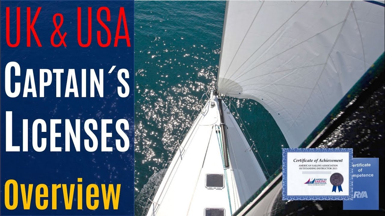 UK & US Captains Licenses, British & American Sailing Certificates