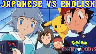 Pokemon: Destiny Deoxys Comparison: Tory, Ash \& His Friends Are Trapped Inside (Japanese VS English)