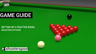 ShootersPool Game Guide | Creation of an Practice Room and Selection Options