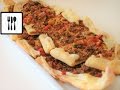Пиде с мясом - Турецкая Пицца с начинкой. Турецкая лепешка с начинкой. Рецепт Пиде.
