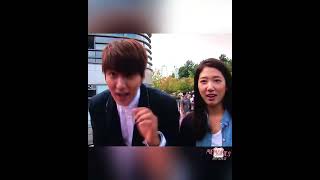 lee min ho and park shinye behind the scenes of  the heirs, / you and i song❤