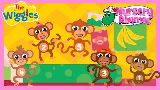 Five Little Monkeys Jumping on the Bed 🐒 Fun Kids Counting Song 🎶 The Wiggles