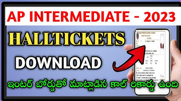 AP intermediate hall tickets download in online 2023 how to get AP inter hall tickets in online