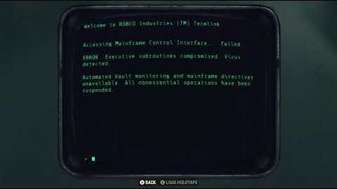 Mainframe Access Terminal (Vault 96) - Fallout 76 Terminal