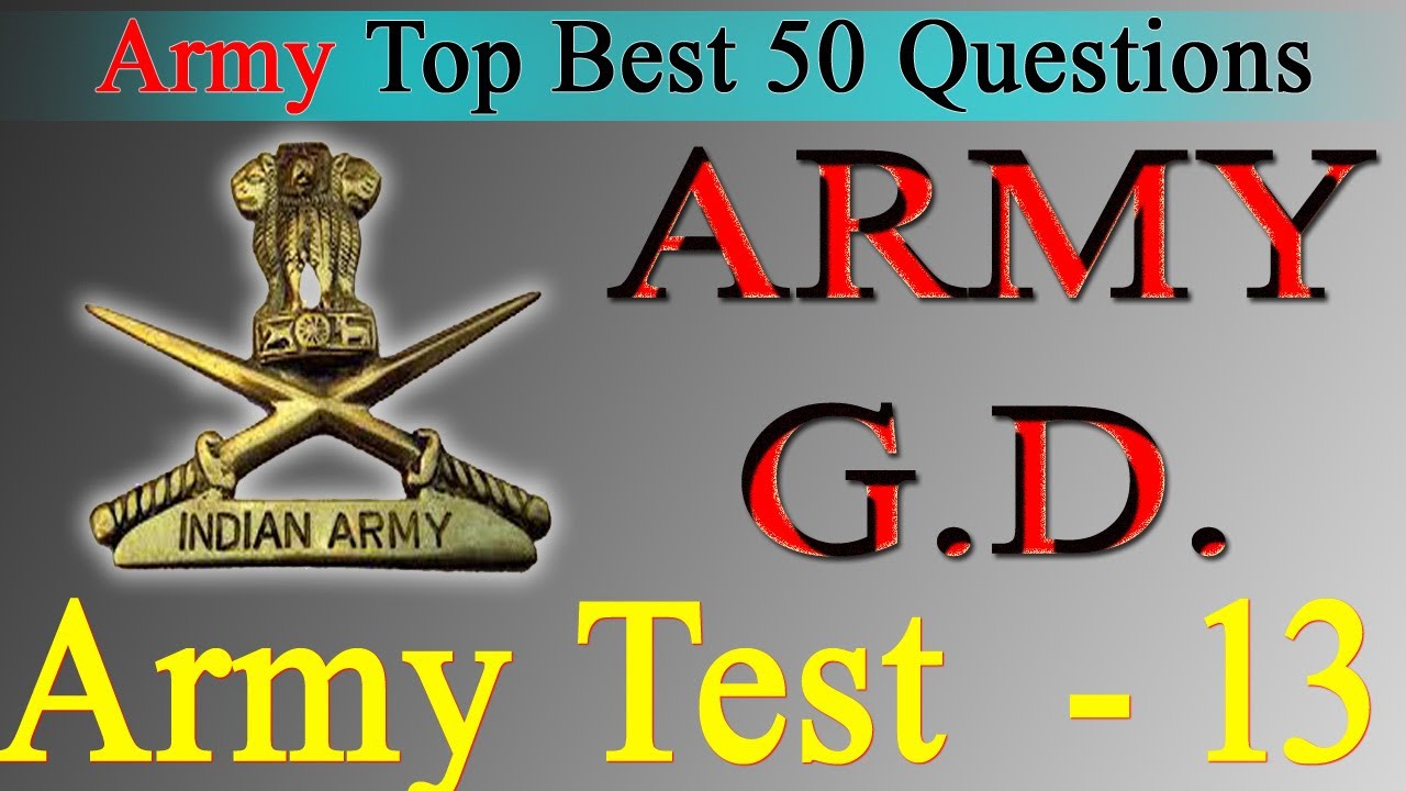 INDIAN ARMY best top 40 questions | ARMY GD test | BG CLASSES | ARMY GD ...